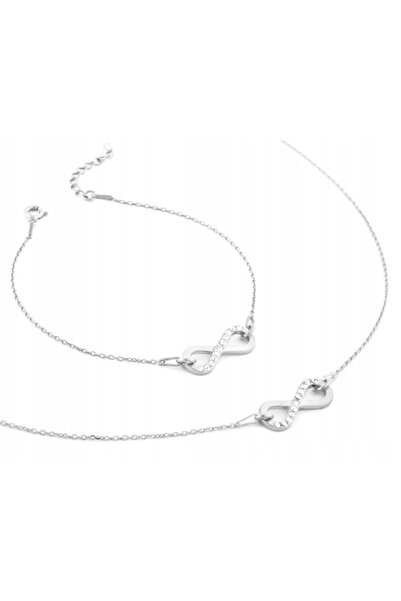 NO BRAND Set INFINITY – infinit, elemente decorative din argint