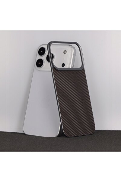 NO BRAND Husă pentru iPhone 17 Pro Max Liavec Strat de Carbon Magsafe auriu