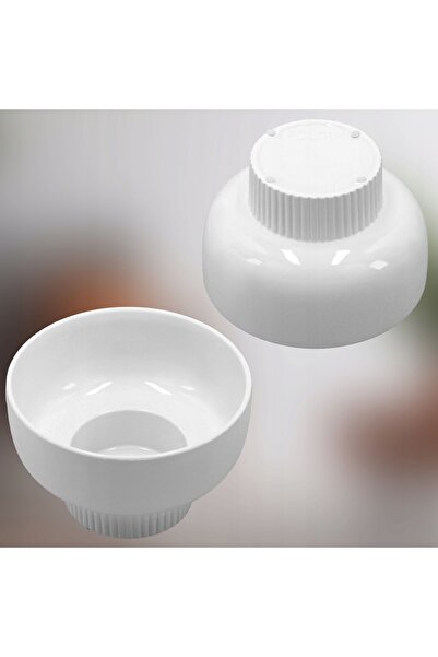 NO BRAND 2x Ghiveci alb din ceramică glazurată, 24 cm