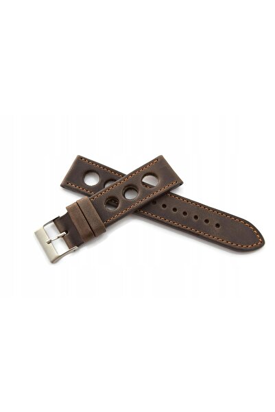 NO BRAND LAVVU Vintage LSMUC18 - 18mm - Maro închis - Curea de ceas din piele