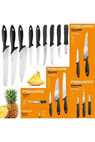 FiSKARS ESENȚIAL Kpl. 9 cuțite (de bucătărie + de bucătar + pentru curățat + ...