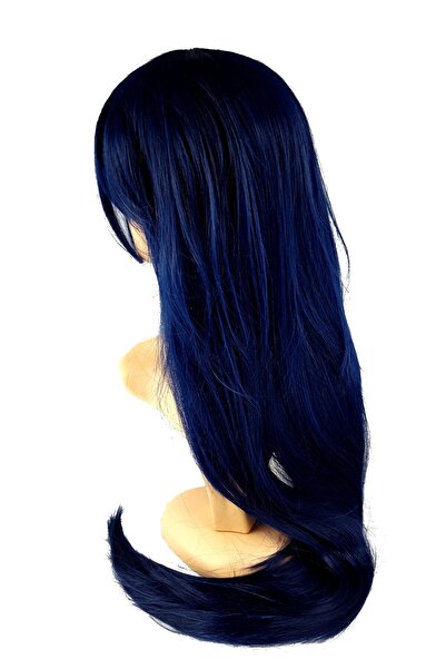 NO BRAND PERUCĂ COSPLAY 100 CM ANIME MANGA LUNGĂ, CULOARE CERNEALĂ