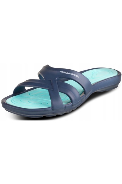 NO BRAND Șlapi de damă pentru piscină și plajă AQUA SPEED Panama BLUE mărimea 38