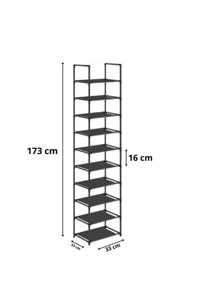 NO BRAND Dulap-suport pentru pantofi, negru, 33 x 33 x 173