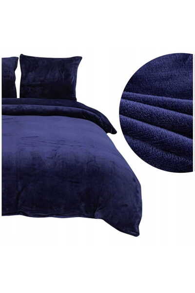 NO BRAND Lenjerie de pat GARNET 160x200, din fleece polar plușat, gros, căldu...