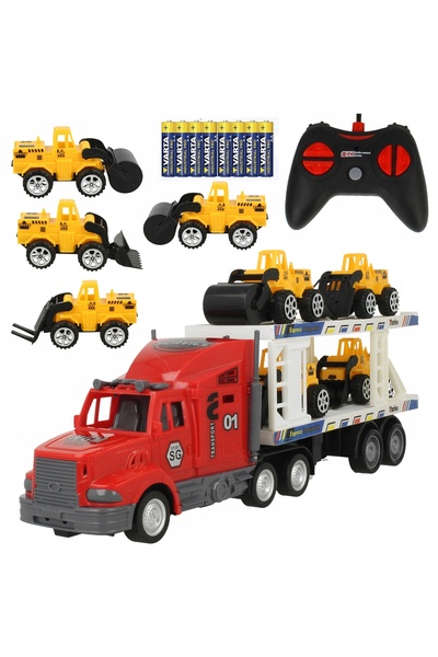 Stator Camion cu telecomandă RC +4 Mașini de construcții +Baterii