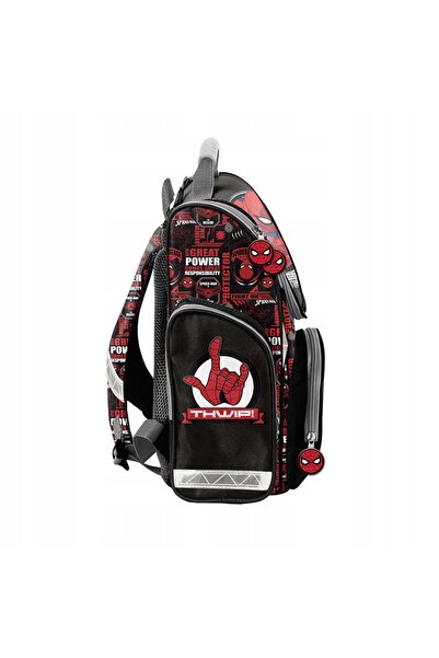 NO BRAND Rucsac școlar Paso pentru băieți, clasele 1-3, Spiderman, negru