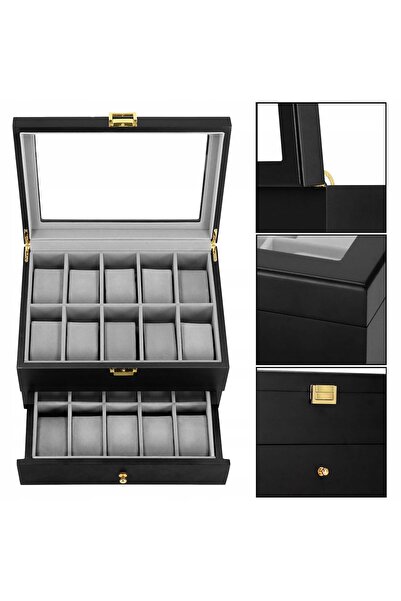 NO BRAND Casetă organizatoare de ceasuri și bijuterii, elegantă, pentru femei...