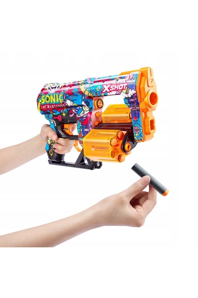 Zuru Pistol Xshot Sonic Robotnik Skins Dread + 12 săgeți - 36583B