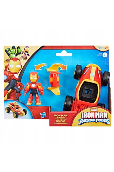 Hasbro Iron Man și Echipa Super - Figurină Iron Man + Vehicul Iron Racer - G1471
