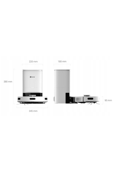 EZVIZ ROBOT DE CURĂȚARE + STAȚIE DE EMPRACARE RC3 PLUS ALB