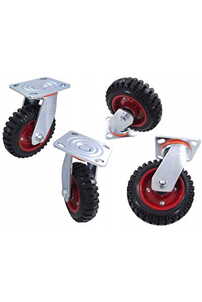 NO BRAND Roată cu diametrul de 160, plină, 4x150 kg, bază robustă, roată plin...