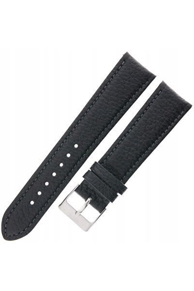 NO BRAND Curea de smartwatch din piele neagră 20 mm LAVVU LSHUB Piele de vițel