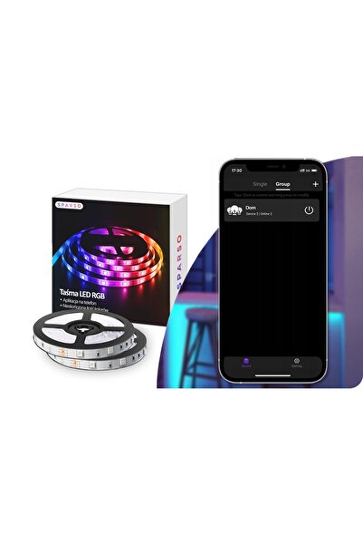 NO BRAND Bandă LED RGB 15M 12V 230V Colorată cu Telecomandă, Sursă de Aliment...