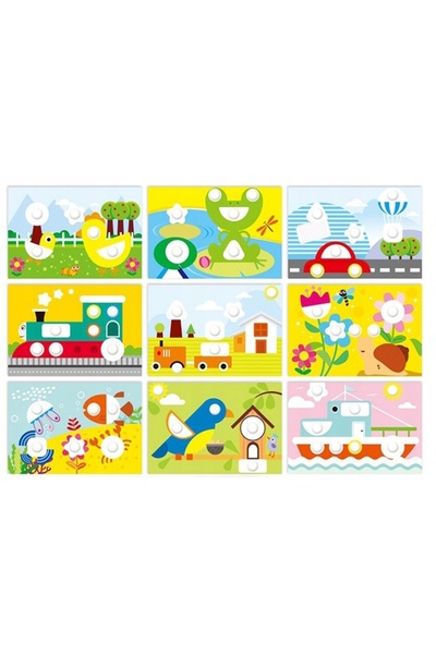 Artyk Puzzle educațional cu forme de mozaic și butoane