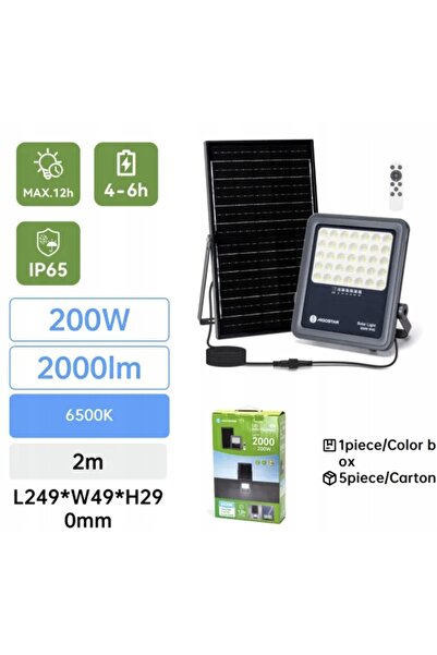 NO BRAND LAMPĂ SOLARĂ LED, PROIECTOR LED DE 200 W, 2000 lm, alimentare solară