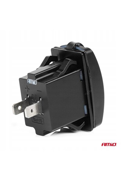 AMIO Încărcător auto USB + USB-C cu încărcare rapidă QC3.0 12V 24V 04229