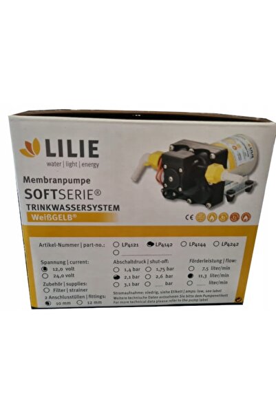 NO BRAND Pompă de apă sub presiune pentru iaht Lilie 11,7l