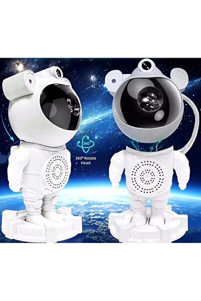 NO BRAND Proiector lampă BLUETOOTH PROJECTOR Lampă de noapte ASTRONAUT alb