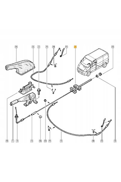 NO BRAND RENAULT TRAFIC II REGULATOR LINIE FRÂNĂ DE MÂNĂ