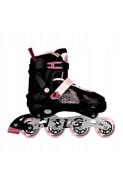 Nils Extreme Patine cu rotile roz, reglabile, M 34-37, branț 21-23 CM
