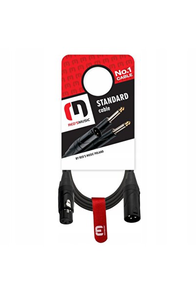 NO BRAND Cablu DMX pentru iluminat XLR 8 m 110 Ohm 3 pini Red's Music DX0180BX