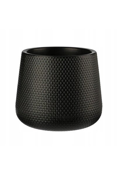 NO BRAND Ghiveci din agat 23 CM negru VERDENIA