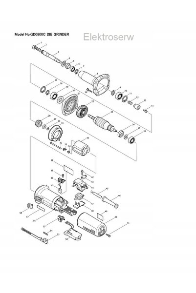 Makita Mandrină cu prindere rapidă de 8mm pentru polizor unghiular drept GD08...
