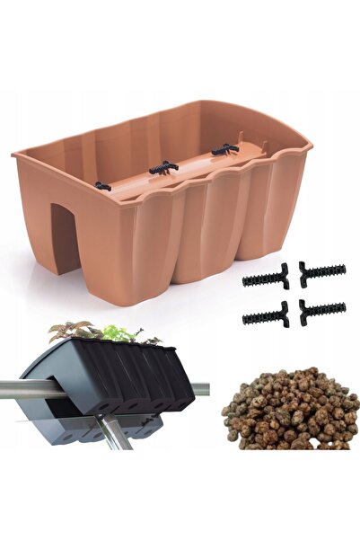 Prosperplast 3x DCRO400 Jardinieră tip balustradă, Jardinieră de balcon + 5l ...
