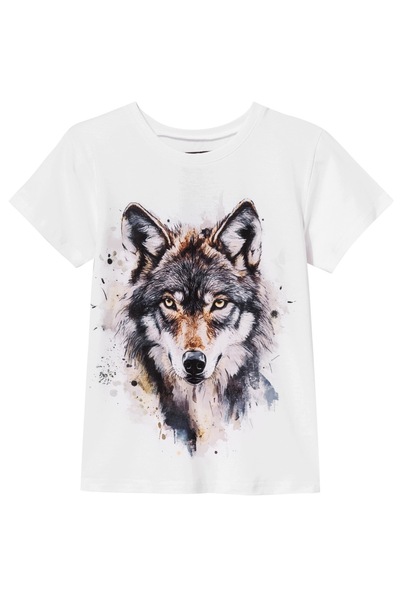 NO BRAND Tricou pentru copii Wadera cu lup -158/164