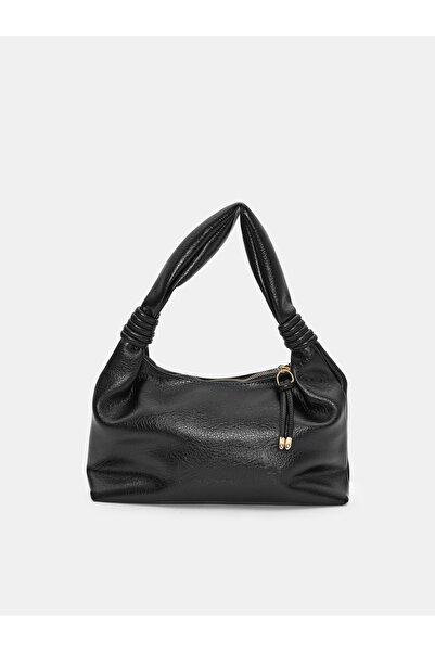Dilvin Soft Textured Shoulder Bag-Black