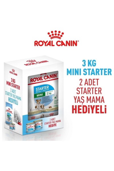 Royal Canin Mini Starter Yavru Köpek Maması 3 kg+2 Konserve Hediyeli