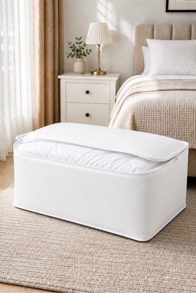 Arkhelais Quilt Pillow - Pillow Cushion - King Size Pillow - Döşek Pillow - White Color - 100X50X50 cm - 6 Pieces
