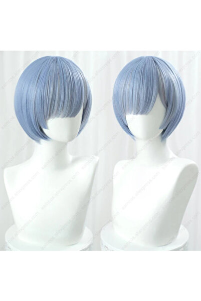 Choice Option 1 Rem wig Anime Rem/Ram Cosplay Wig 30cm Blue/Pink Gradient Wig...