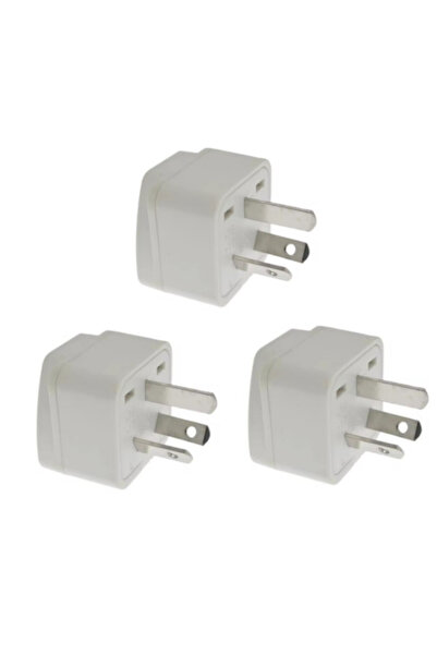 Choice7 white 3pcs Australian/China/New Zealand Travel Adapter, IEC Type I Pl...