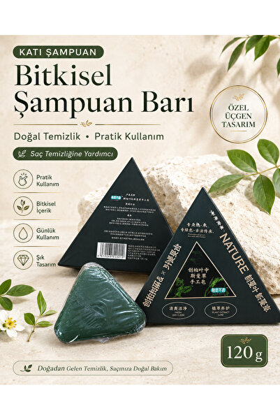 mazhar Nature Cacumen Biotae Isatis Indigotica Bitkisel Katı Şampuan Barı 120 g