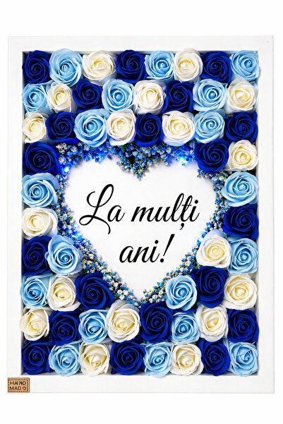 VicVi Handmade Tablou decorativ cu trandafiri din sapun si flori criogenate,i...