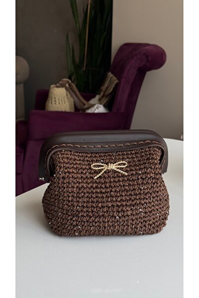 Clutch Kahverengi Mini Çanta
