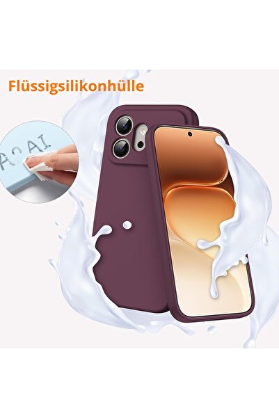 m.tk moveteck Honor 600 Uyumlu Kılıf Kamera Korumalı Yumuşak Renkli Mat Silikon + 9H Ekran Koruyucu Cam 2in1 Set