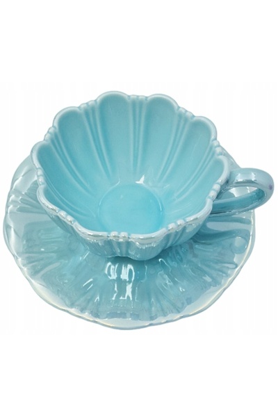 NO BRAND Ceașcă cu farfurioară, culoare sidef, 240 ml, 3341