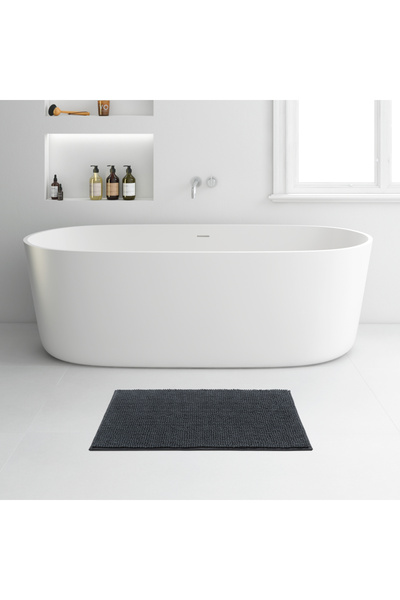 NO BRAND RAYEN Covoraș de baie gri din microfibră saary 80x50cm