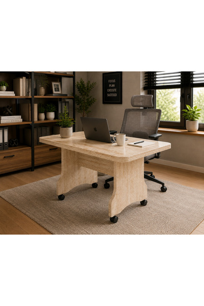 EGEMEV Tekerlekli Çalışma Masası 60 x 90 home office laptop Bilgisayar Masası...