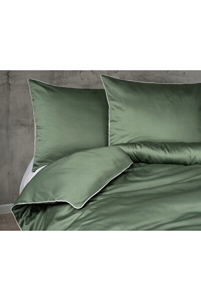NO BRAND Lenjerie de pat din satin 140x200 verde cu o față de pernă 70x80