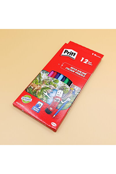 Pritt 12-Piece Colored Crayon Set – 12 Colors of Dry Paint