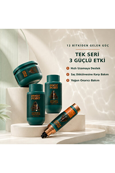 PIVOT POINT USMAN GRASS 12 Bitkili Saç Bakım Seti – Şampuan 300 ml + Conditio...