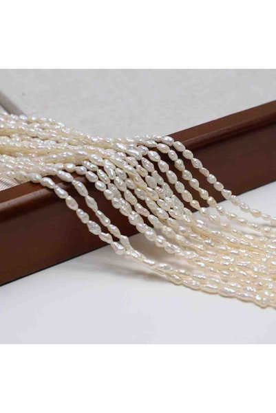 choice2 3-4mm Kexu Beads 3-4mm Irregular Shape Natural Freshwater Pearl Loose...
