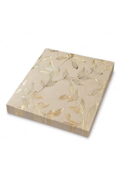 Generic Brand Premium Paper Napkins with Gold Botanical Design – Elegant Disp...