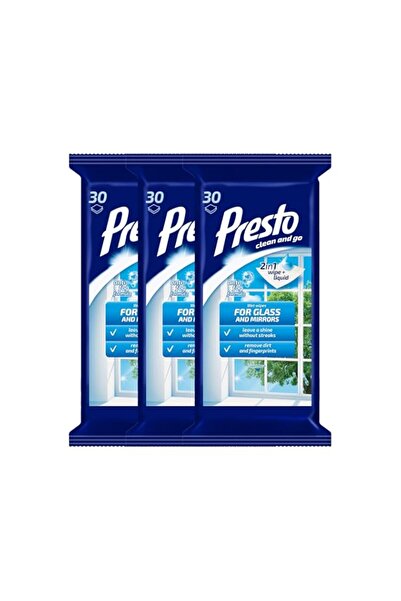 Generic Brand Presto Glass Cleaning Wipes | Streak-Free Shine | 90 Wipes (Pac...