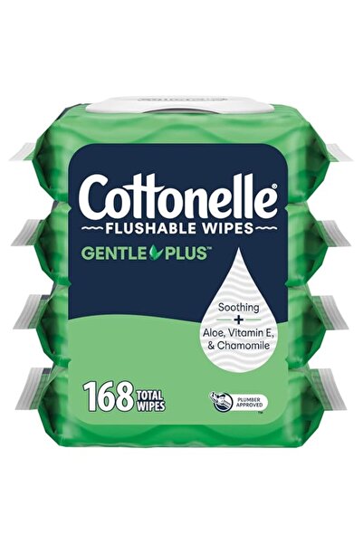 Generic Brand Cottonelle GentlePlus Flushable Wet Wipes with Aloe & Vitamin E...