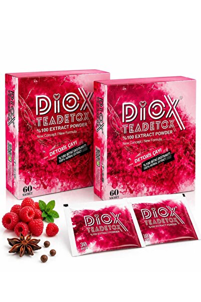 teadetox Diox tea Herbal Extract Powder Tea – 2 Pack, 60 Sachets Each